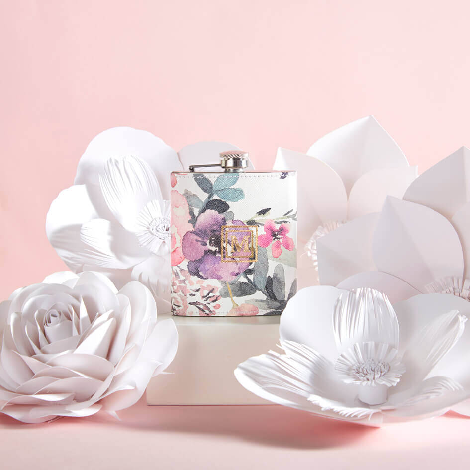 Gardenia Hip Flask