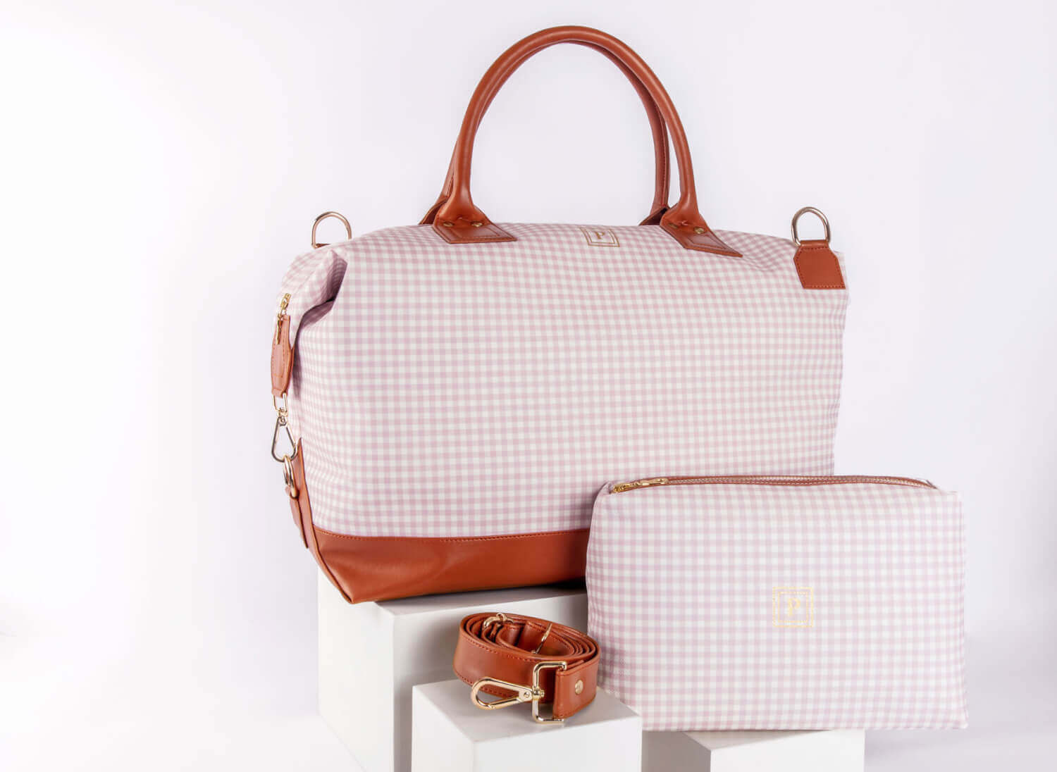 Pattern Of Joy Pink Duffle Bag